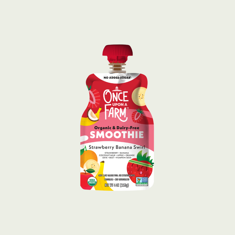 Once Upon a Farm Strawberry Banana Swirl Smoothie
