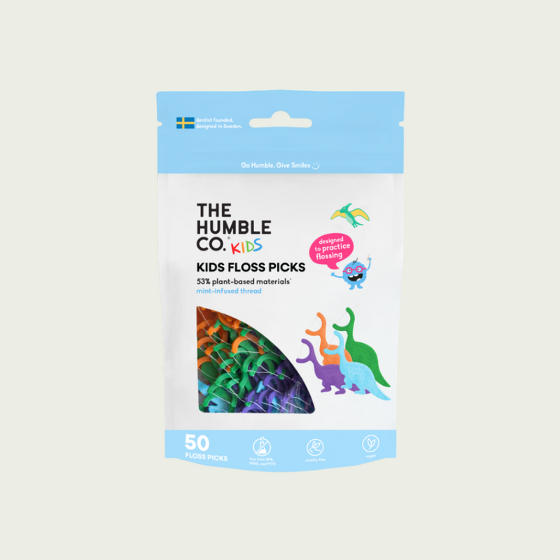The Humble Co Kids Mint Dental Floss Picks