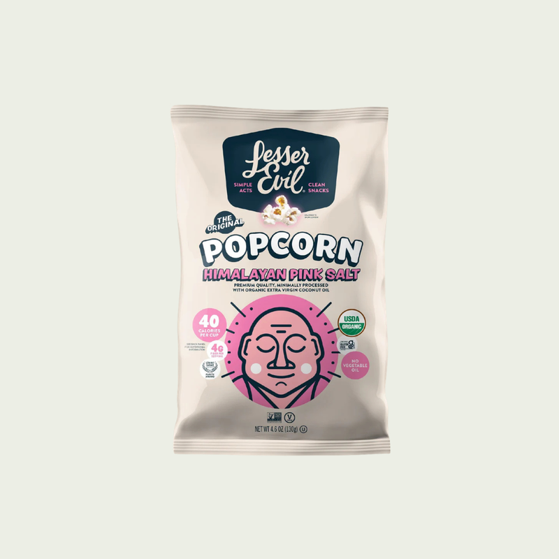 LesserEvil Organic Himalayan Pink Salt Popcorn