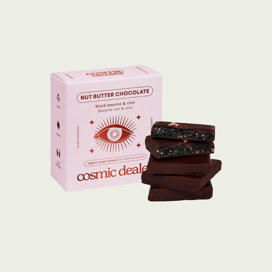 Cosmic Dealer Black Sesame & Chai Nut Butter Chocolate Square