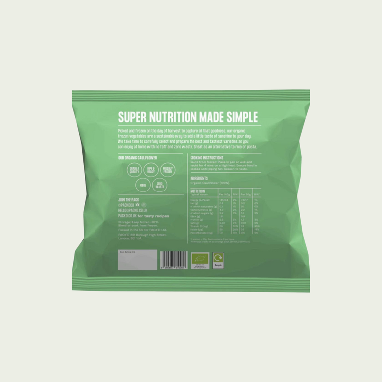 Pack’D Organic Cauliflower Rice