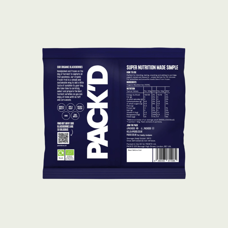 Pack’D Organic Blackberries
