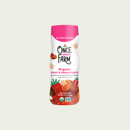 Once Upon A Farm Strawberry, Sweet Potato & Coconut Puffs
