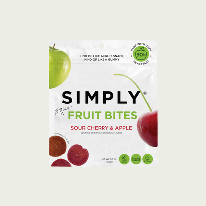 Simply Gum Sour Apple & Cherry Fruit Bites