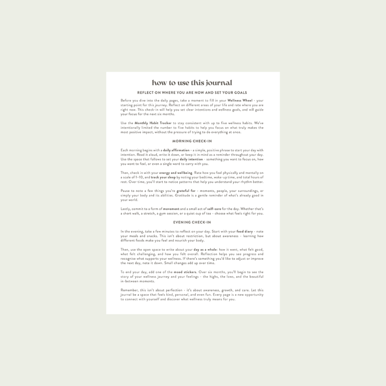 Wellness Journal
