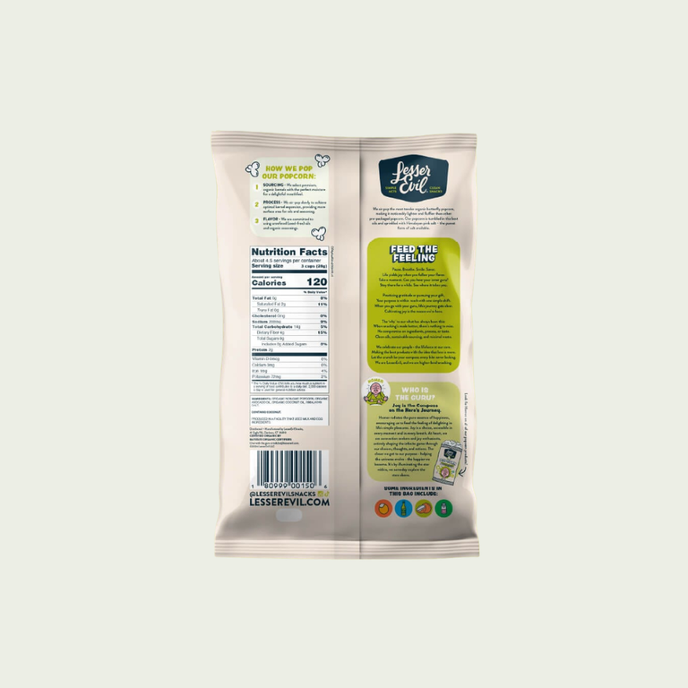 LesserEvil Organic "Avocado-Licious" Popcorn