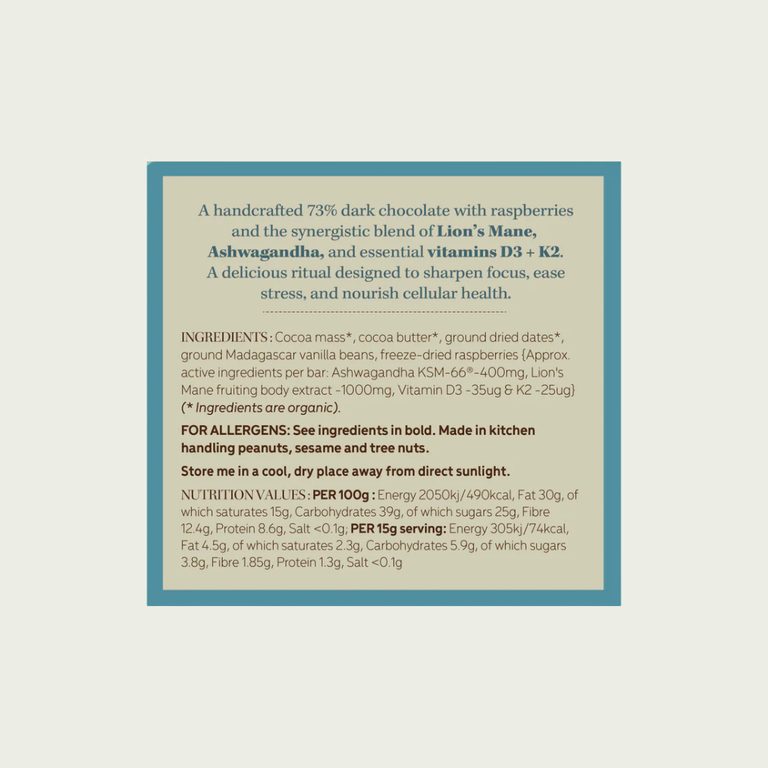 Tulā Code "Calm" Functional Dark Chocolate