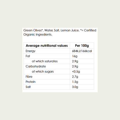 Biona Organic "Bella di Cerignola" Green Olives