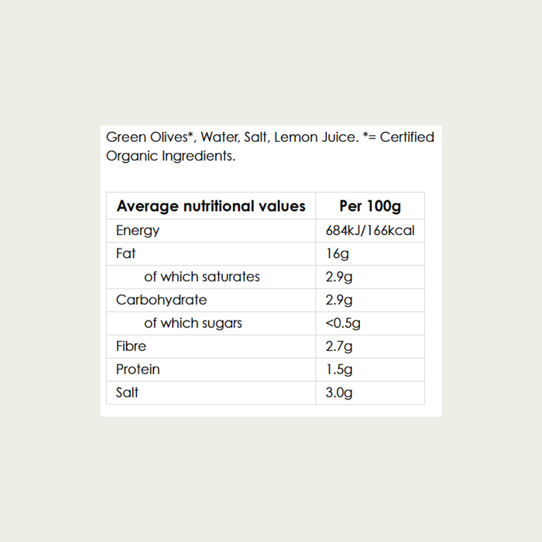 Biona Organic "Bella di Cerignola" Green Olives