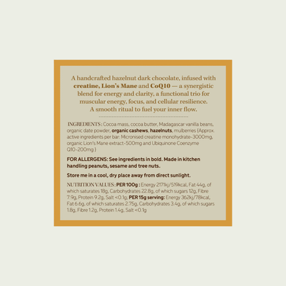 Tulā Code "Qiflow" Functional Dark Chocolate