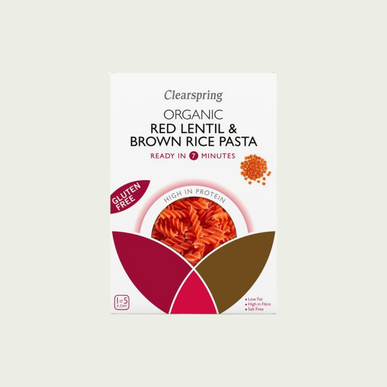 Clearspring Organic Red Lentil & Brown Rice Fusilli